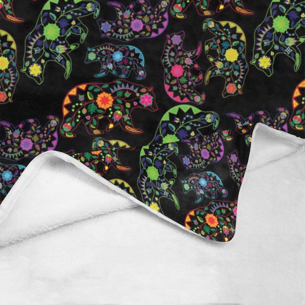 Floral Bear Ultra-Soft Micro Fleece Blanket 60"x80" Ultra-Soft Blanket 60''x80'' e-joyer 
