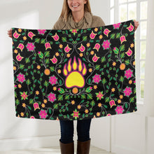 Load image into Gallery viewer, Floral Bearpaw Pink and Yellow Baby Blanket 30&quot;x40&quot; Baby Blanket 30&quot;x40&quot; e-joyer 
