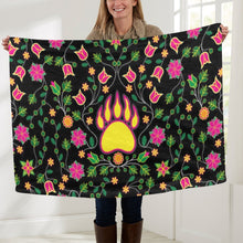 Load image into Gallery viewer, Floral Bearpaw Pink and Yellow Baby Blanket 40&quot;x50&quot; Baby Blanket 40&quot;x50&quot; e-joyer 
