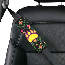 Load image into Gallery viewer, Floral Bearpaw Pink and Yellow Car Seat Belt Cover 7&#39;&#39;x12.6&#39;&#39; (Pack of 2) Car Seat Belt Cover 7x12.6 (Pack of 2) e-joyer 
