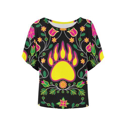 Floral Bearpaw Batwing Blouse