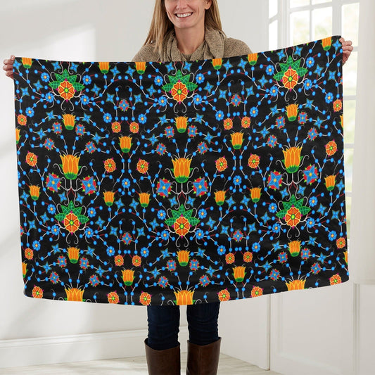 Floral Damask Large Baby Blanket