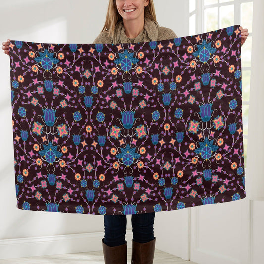 Floral Damask Purple Baby Blanket 40"x50" Baby Blanket 40"x50" e-joyer 