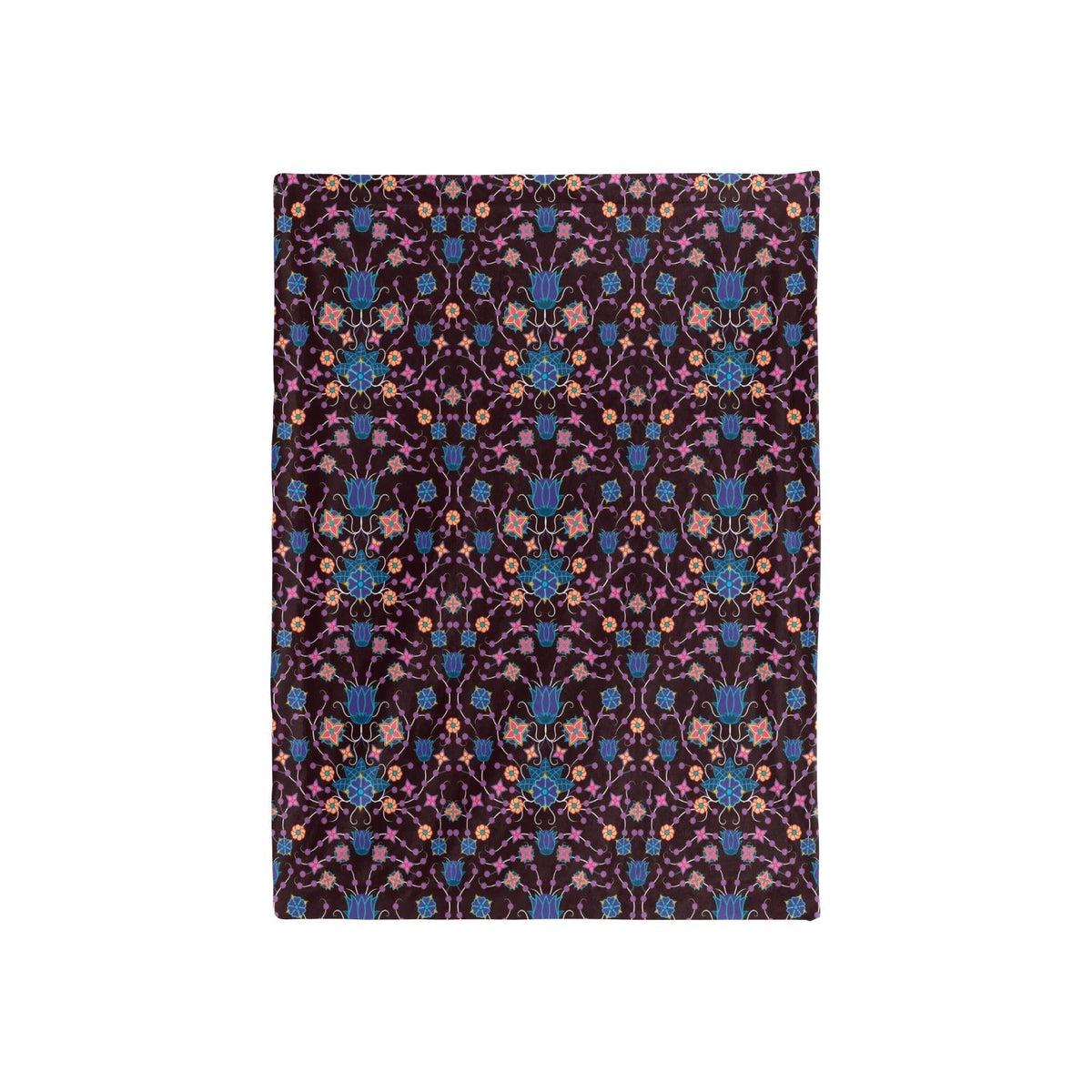 Floral Damask Purple Large Baby Blanket by 49 Dzine (image 3)