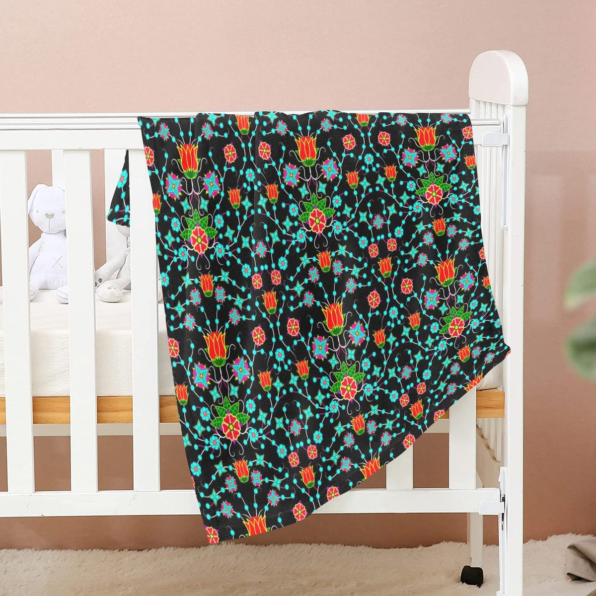 Floral Damask Upgrade Small Baby Blanket by 49 Dzine (image 2)