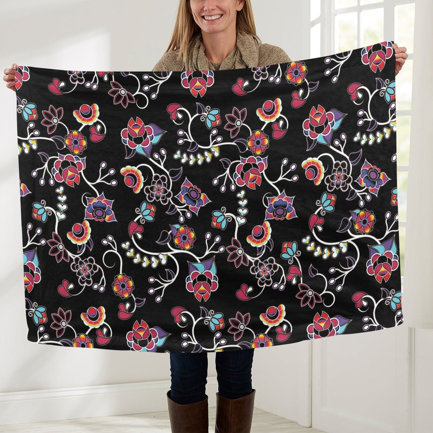 Floral Danseur Baby Blanket 40"x50" Baby Blanket 40"x50" e-joyer 