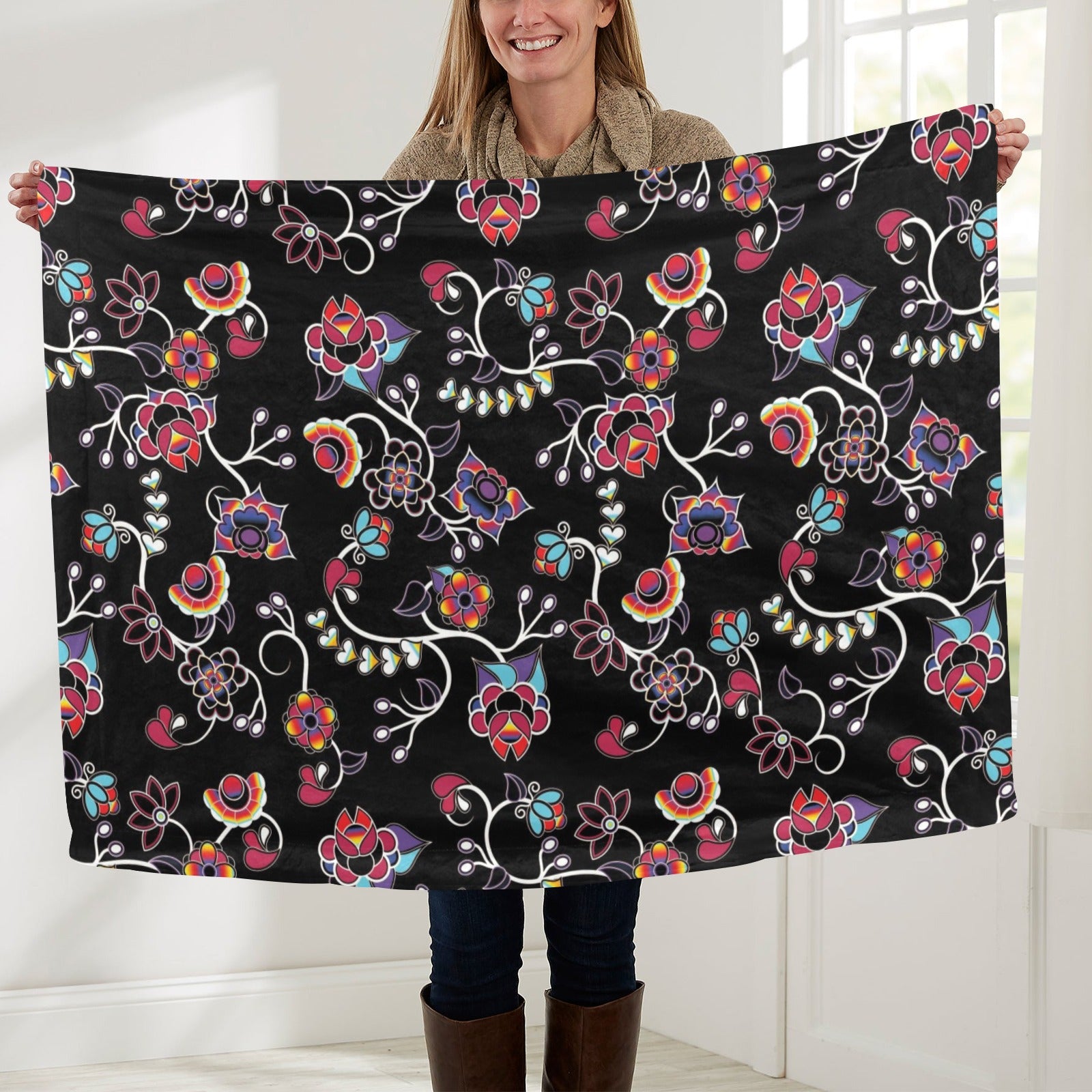 Floral Danseur Baby Blanket 40"x50" Baby Blanket 40"x50" e-joyer 