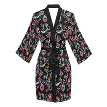 Load image into Gallery viewer, Floral Danseur Long Sleeve Kimono Robe Long Sleeve Kimono Robe e-joyer 
