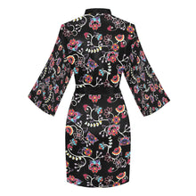 Load image into Gallery viewer, Floral Danseur Long Sleeve Kimono Robe Long Sleeve Kimono Robe e-joyer 
