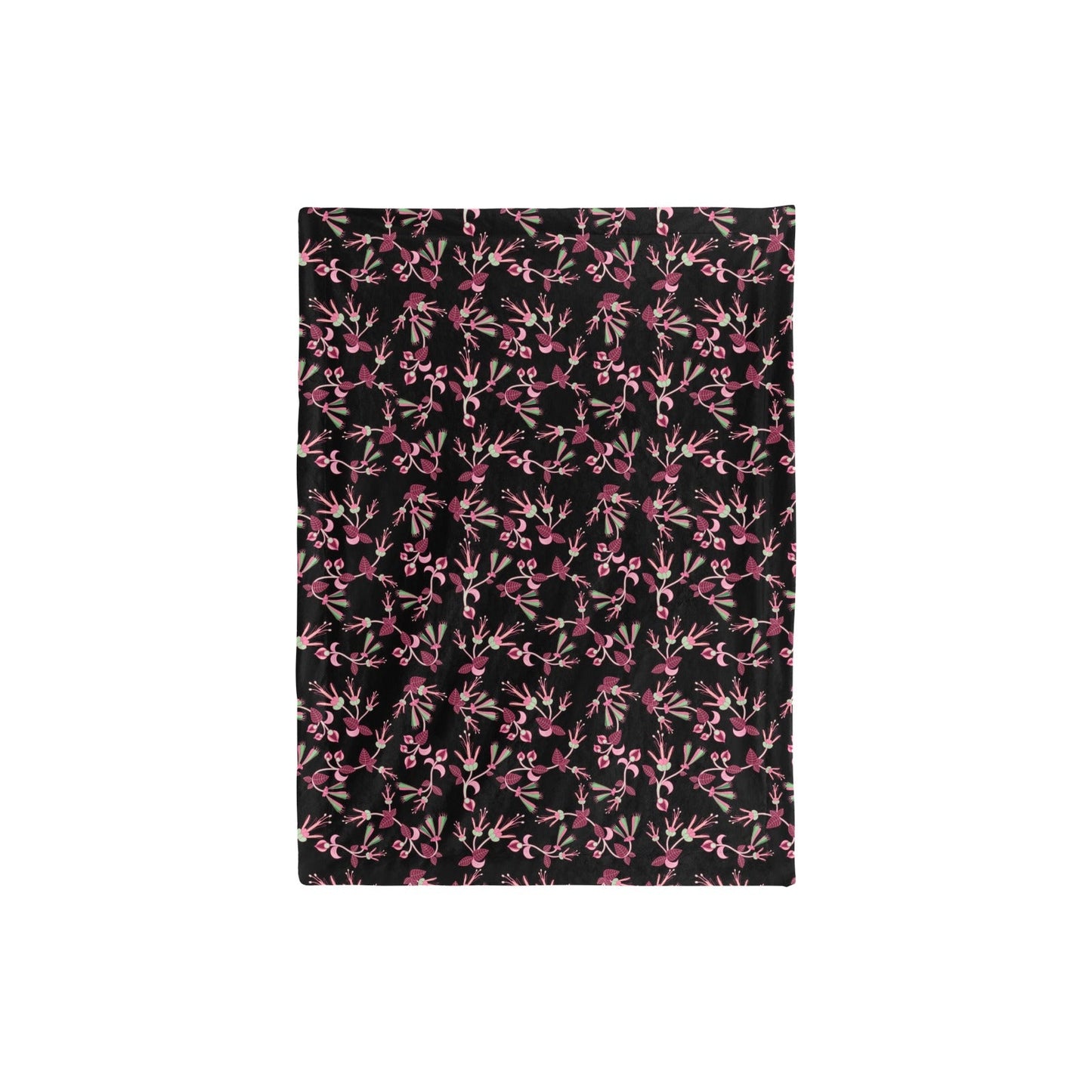 Floral Green Black Baby Blanket 30"x40" Baby Blanket 30"x40" e-joyer 