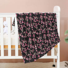 Load image into Gallery viewer, Floral Green Black Baby Blanket 40&quot;x50&quot; Baby Blanket 40&quot;x50&quot; e-joyer 
