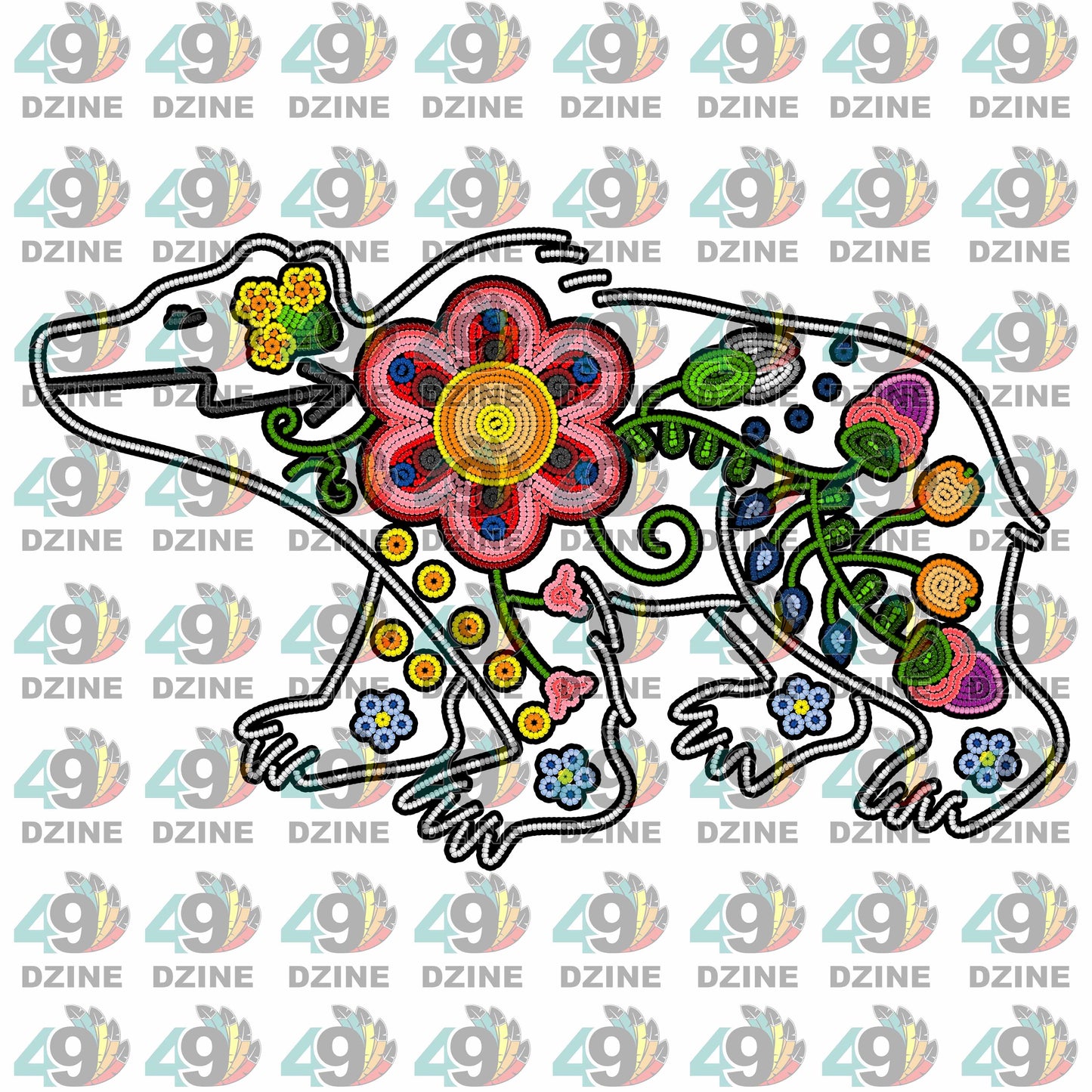 14-inch Floral Ledger Transfer