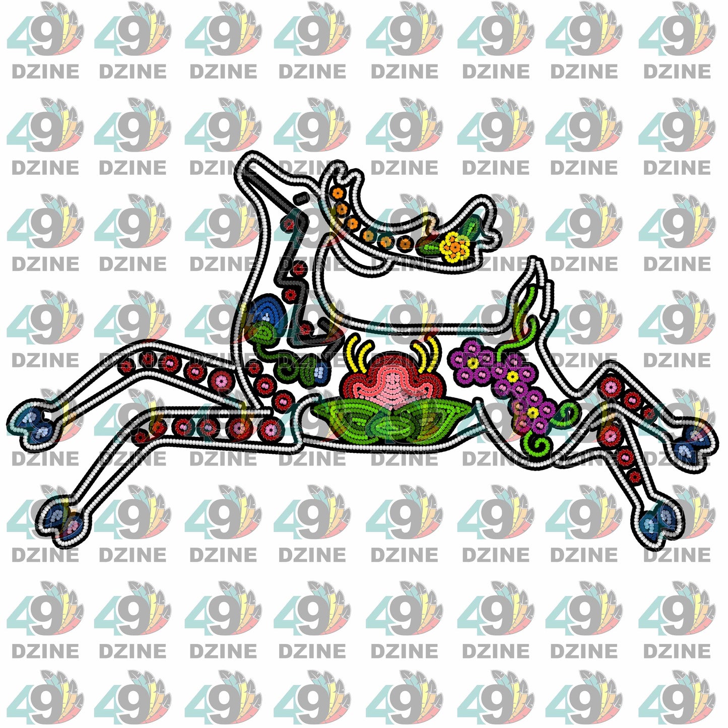 14-inch Floral Ledger Transfer