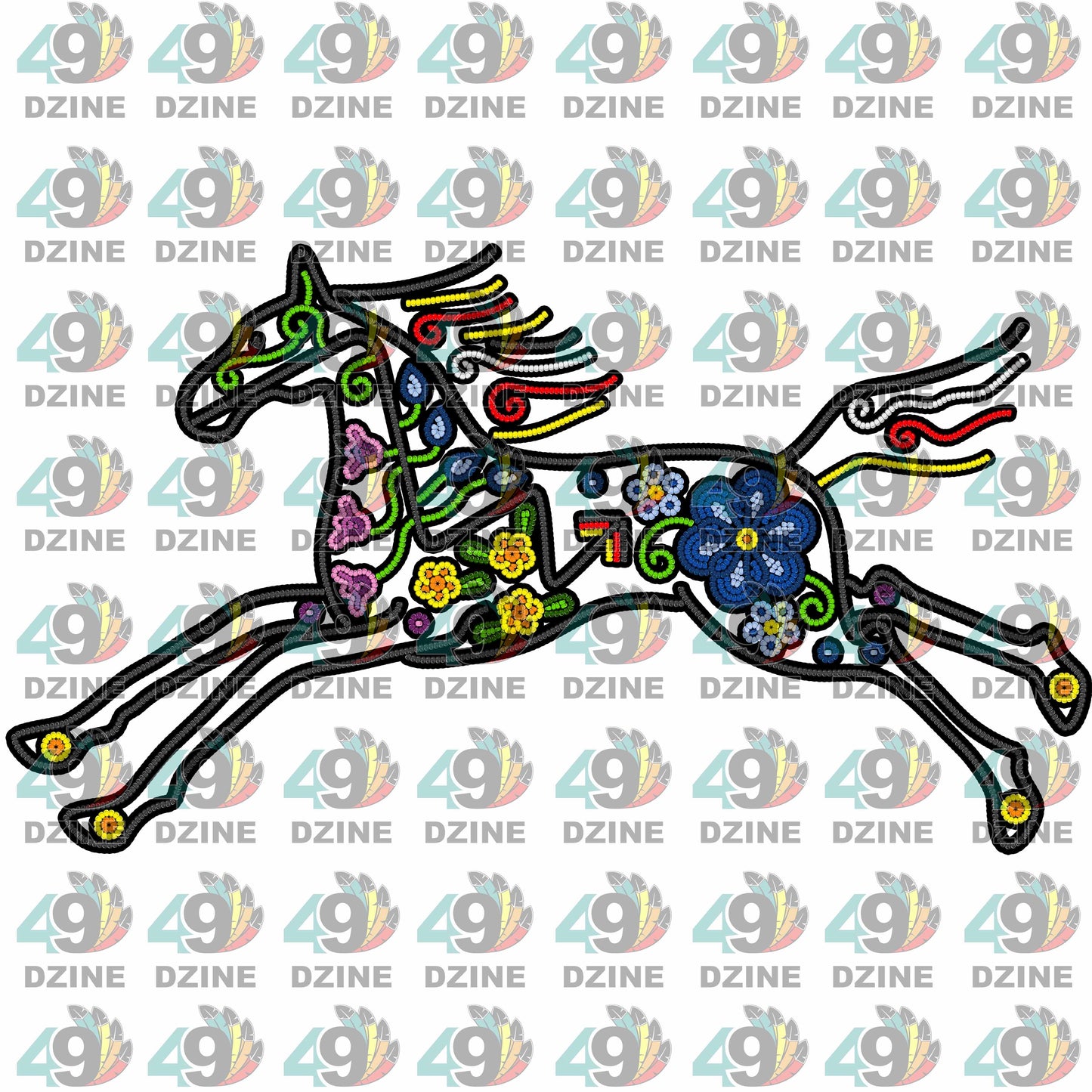 12-inch Floral Ledger Transfer