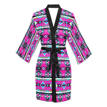 Load image into Gallery viewer, Force of Nature Sunset Storm Long Sleeve Kimono Robe Long Sleeve Kimono Robe e-joyer 
