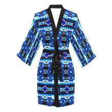 Load image into Gallery viewer, Force of Nature Winter Night Long Sleeve Kimono Robe Long Sleeve Kimono Robe e-joyer 
