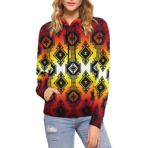 Gathering Fire All Over Print Hoodie for Women (USA Size) (Model H13) All Over Print Hoodie for Women (H13) e-joyer 