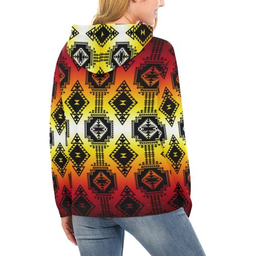 Gathering Fire All Over Print Hoodie for Women (USA Size) (Model H13) All Over Print Hoodie for Women (H13) e-joyer 