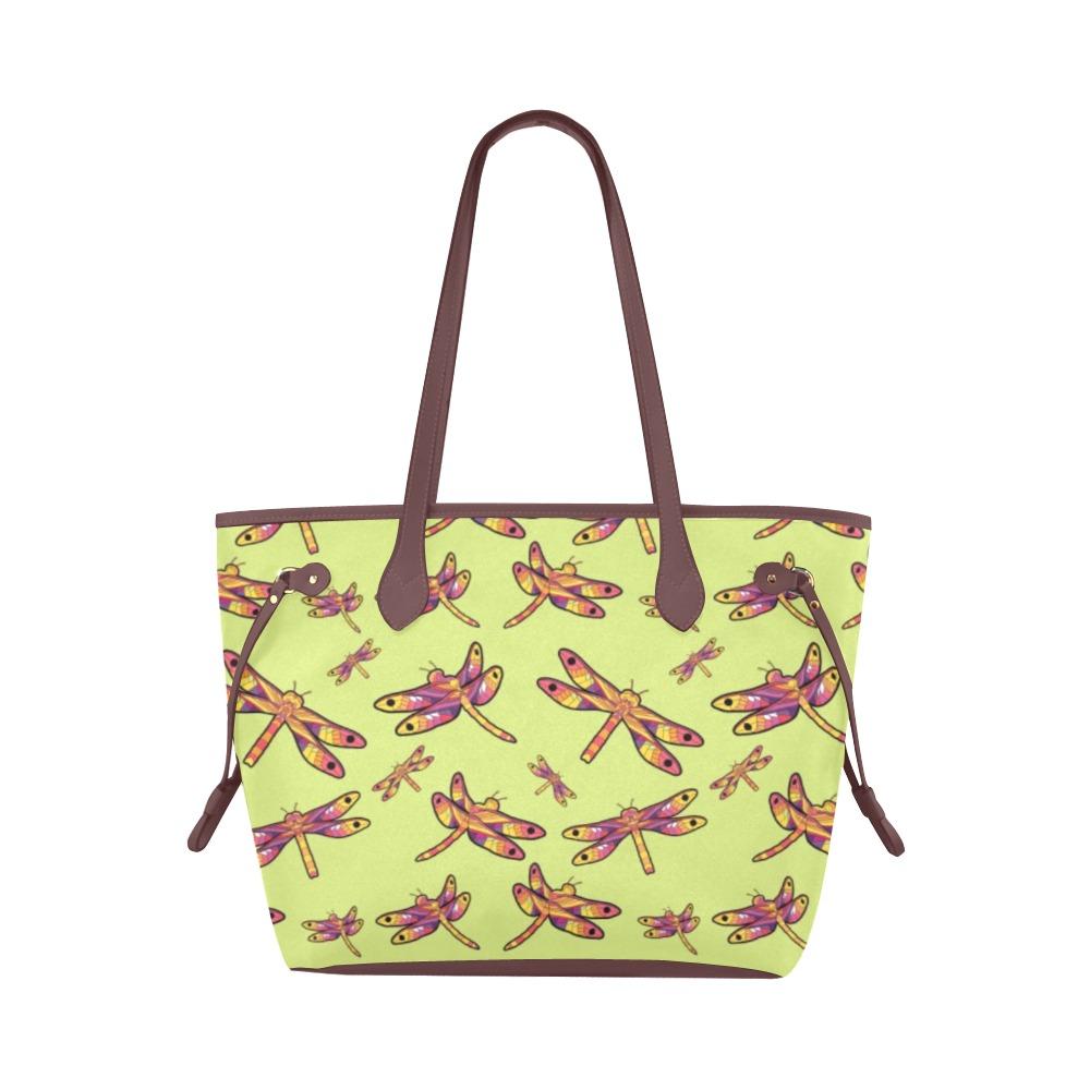 Gathering Dragonfly Clover Canvas Tote
