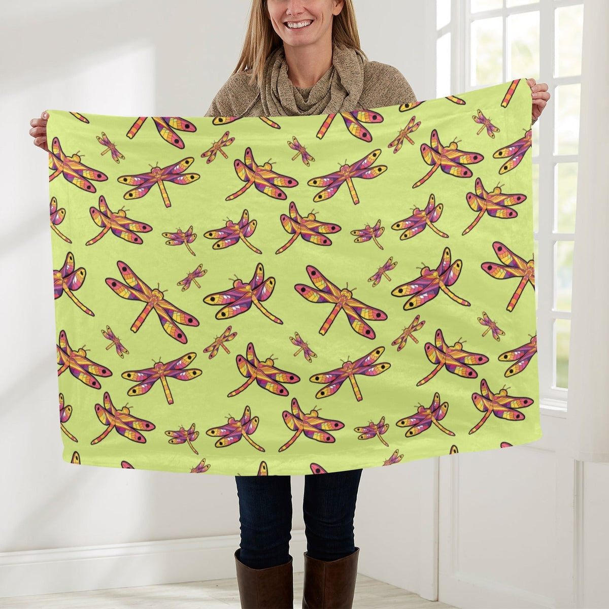 Gathering Lime Small Baby Blanket by 49 Dzine