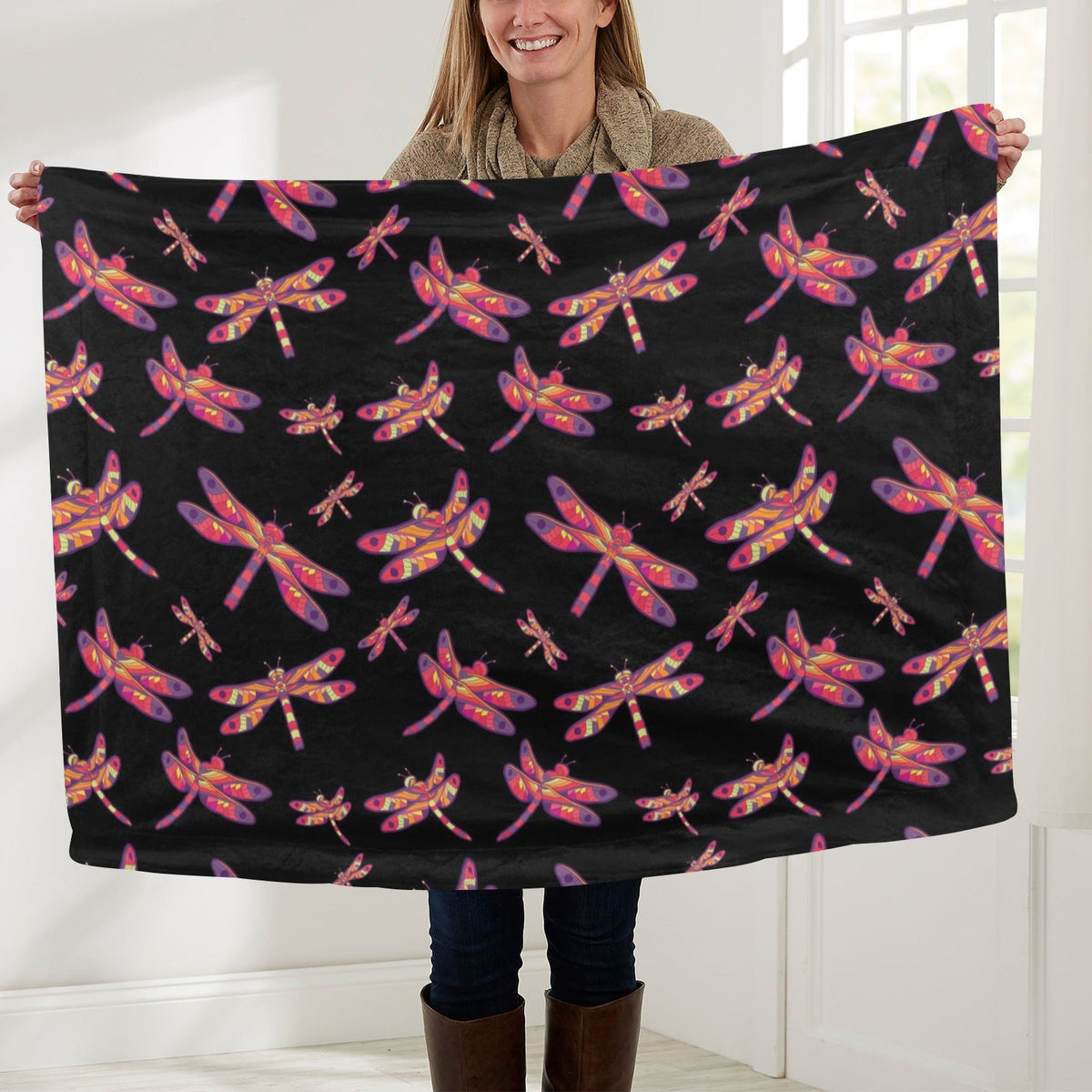 Gathering Noir Large Baby Blanket by 49 Dzine