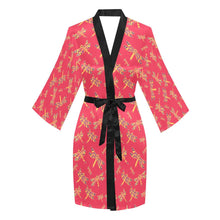 Load image into Gallery viewer, Gathering Rouge Long Sleeve Kimono Robe Long Sleeve Kimono Robe e-joyer 
