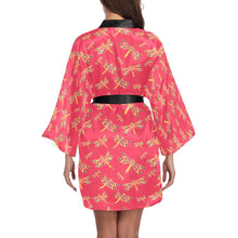 Load image into Gallery viewer, Gathering Rouge Long Sleeve Kimono Robe Long Sleeve Kimono Robe e-joyer 
