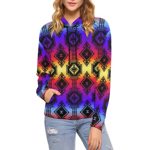 Gathering Sunset All Over Print Hoodie for Women (USA Size) (Model H13) All Over Print Hoodie for Women (H13) e-joyer 
