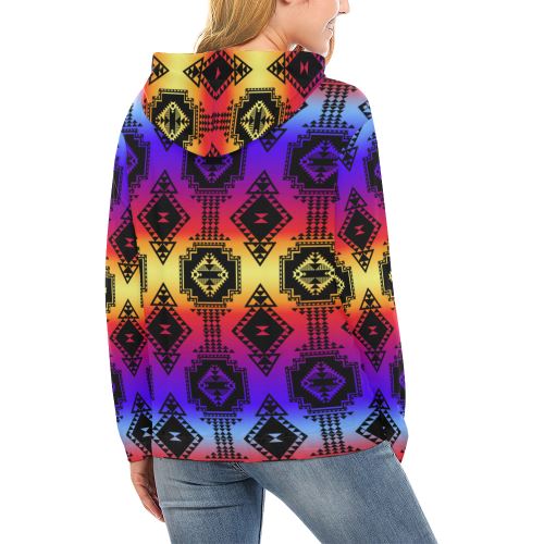 Gathering Sunset All Over Print Hoodie for Women (USA Size) (Model H13) All Over Print Hoodie for Women (H13) e-joyer 