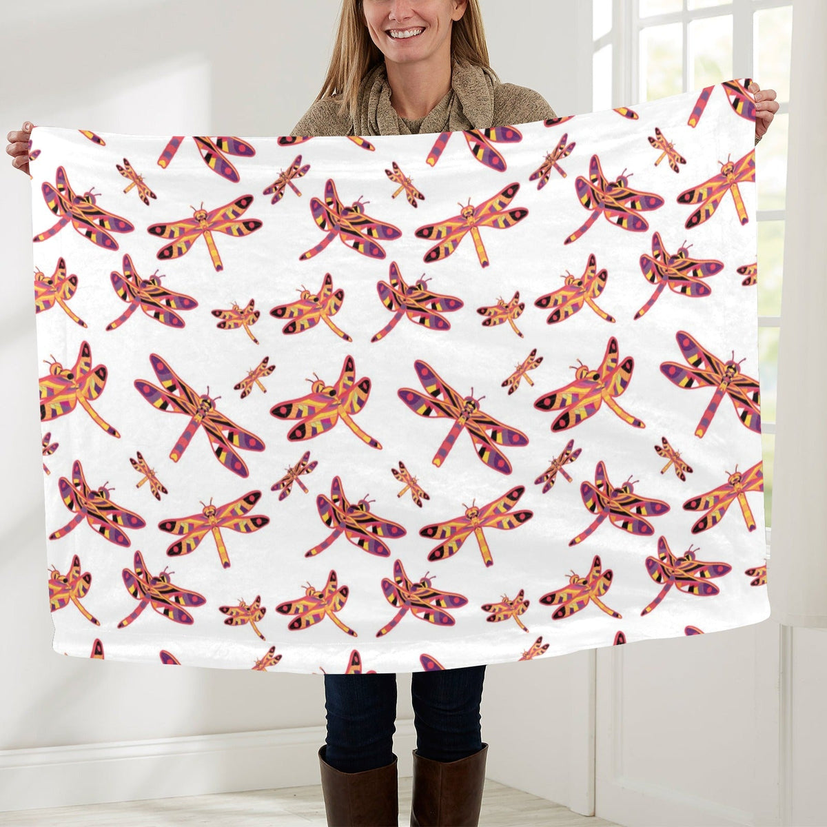 Gathering White Large Baby Blanket by 49 Dzine