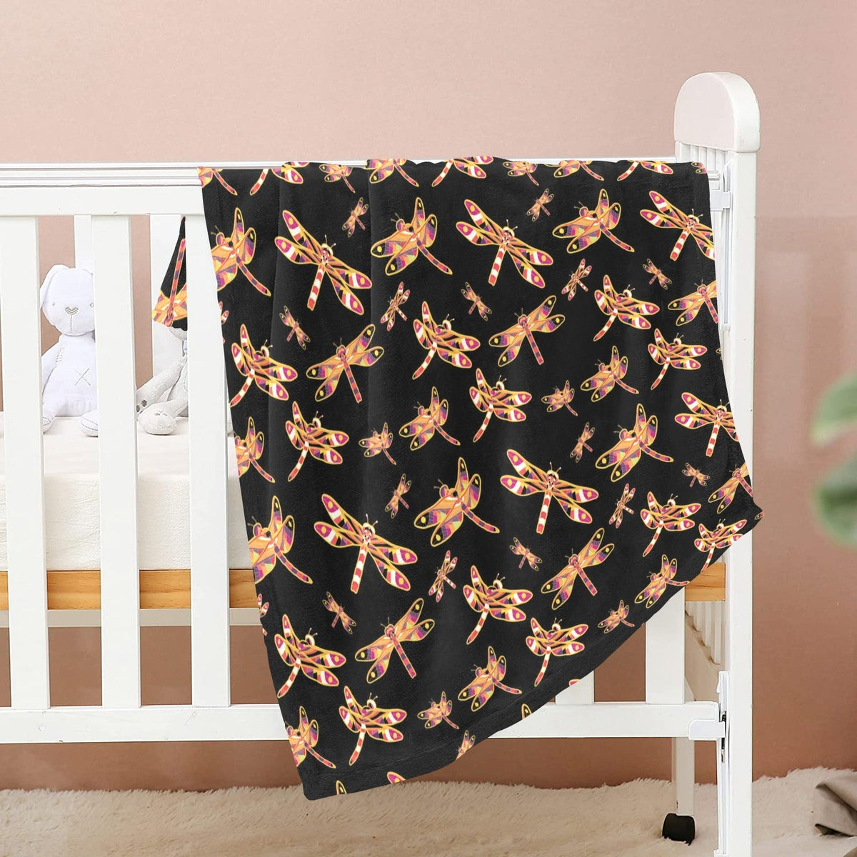 Gathering Yellow Black Large Baby Blanket by 49 Dzine (image 2)