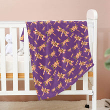 Load image into Gallery viewer, Gathering Yellow Purple Baby Blanket 30&quot;x40&quot; Baby Blanket 30&quot;x40&quot; e-joyer 
