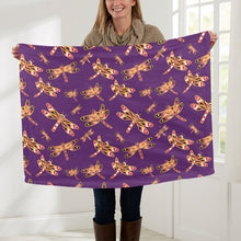 Load image into Gallery viewer, Gathering Yellow Purple Baby Blanket 30&quot;x40&quot; Baby Blanket 30&quot;x40&quot; e-joyer 
