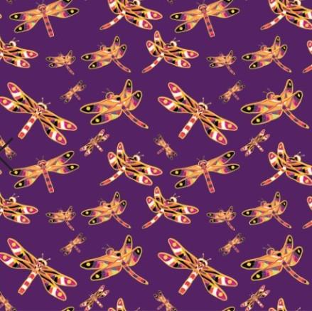 Gathering Yellow Purple Cotton Poplin Fabric By the Yard Fabric NBprintex 