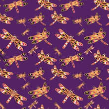 Load image into Gallery viewer, Gathering Yellow Purple Cotton Poplin Fabric By the Yard Fabric NBprintex 
