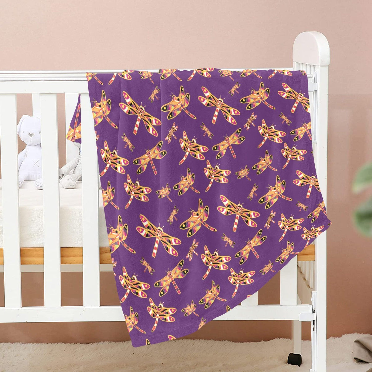 Gathering Yellow Purple Large Baby Blanket by 49 Dzine (image 2)