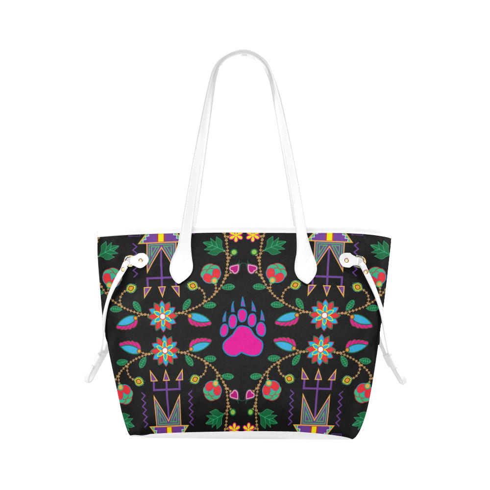 Geometric Floral Fall Clover Canvas Tote