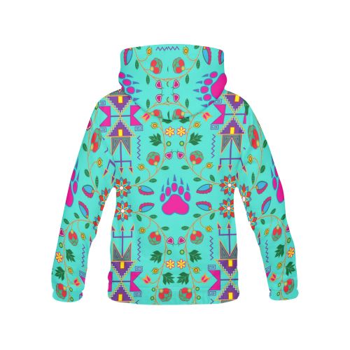 Geometric Floral Fall-Sky All Over Print Hoodie for Men (USA Size) (Model H13) All Over Print Hoodie for Men (H13) e-joyer 