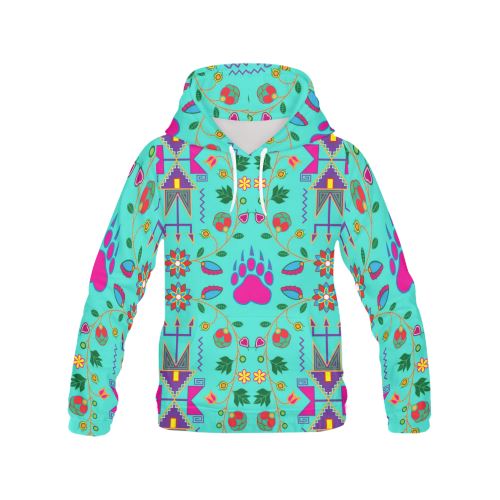 Geometric Floral Fall Sky Hoodie for Men by 49 Dzine