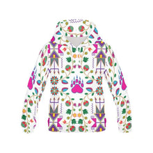 Load image into Gallery viewer, Geometric Floral Fall-White All Over Print Hoodie for Men (USA Size) (Model H13) All Over Print Hoodie for Men (H13) e-joyer 
