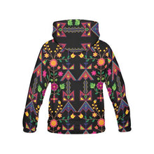 Load image into Gallery viewer, Geometric Floral Spring-Black All Over Print Hoodie for Men (USA Size) (Model H13) All Over Print Hoodie for Men (H13) e-joyer 
