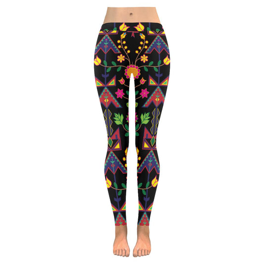 Geometric Floral Low Rise Leggings