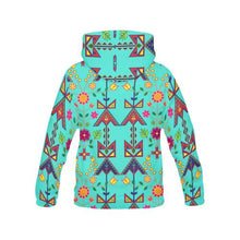 Load image into Gallery viewer, Geometric Floral Spring-Sky All Over Print Hoodie for Men (USA Size) (Model H13) All Over Print Hoodie for Men (H13) e-joyer 
