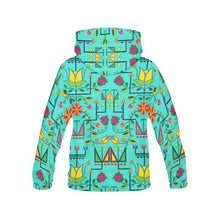 Load image into Gallery viewer, Geometric Floral Summer-Sky All Over Print Hoodie for Men (USA Size) (Model H13) All Over Print Hoodie for Men (H13) e-joyer 
