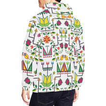 Load image into Gallery viewer, Geometric Floral Summer-White All Over Print Hoodie for Men (USA Size) (Model H13) All Over Print Hoodie for Men (H13) e-joyer 
