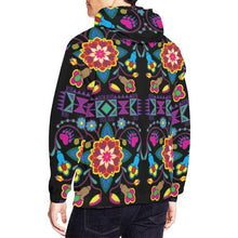 Load image into Gallery viewer, Geometric Floral Winter-Black All Over Print Hoodie for Men (USA Size) (Model H13) All Over Print Hoodie for Men (H13) e-joyer 

