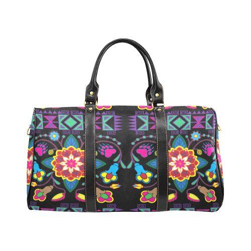 Geometric Floral Winter Large Travel Bag