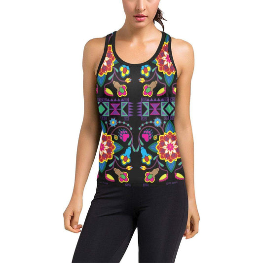 Geometric Floral Winter Racerback Tank Top