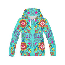 Load image into Gallery viewer, Geometric Floral Winter-Sky All Over Print Hoodie for Men (USA Size) (Model H13) All Over Print Hoodie for Men (H13) e-joyer 
