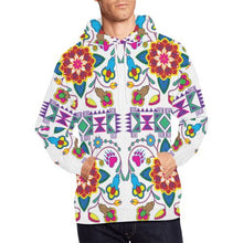 Load image into Gallery viewer, Geometric Floral Winter-White All Over Print Hoodie for Men (USA Size) (Model H13) All Over Print Hoodie for Men (H13) e-joyer 
